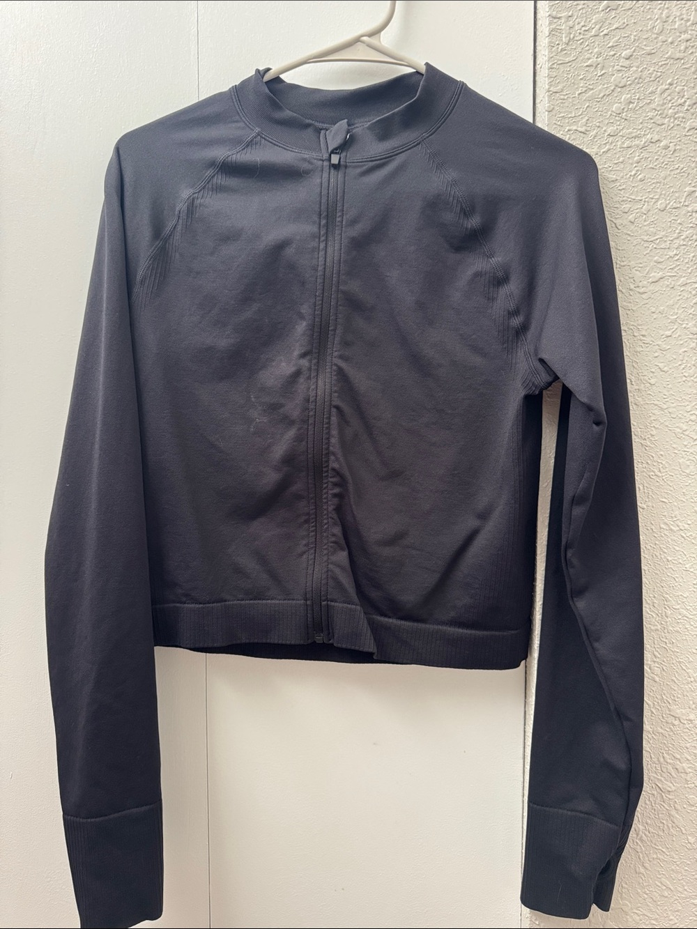 JoyLab Black Bomber Jacket with Zip Front